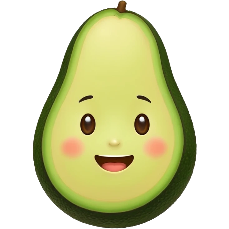 cute avocado with a face emoji