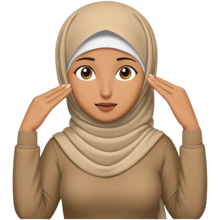 Hijabi outing her hand in her head  emoji