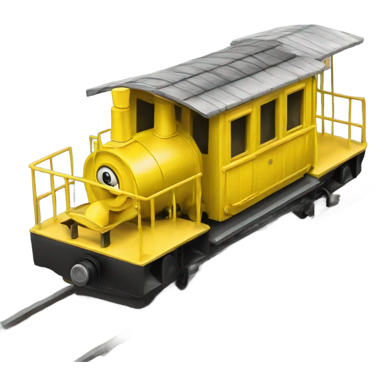 a little yellow narrow-gauge railway emoji