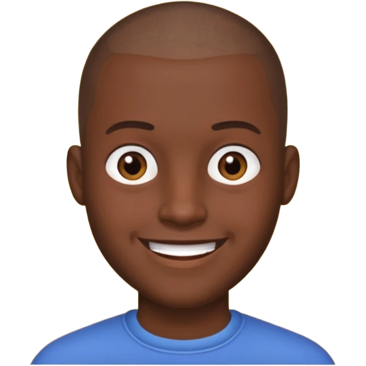 buzz cut man dark skin emoji
