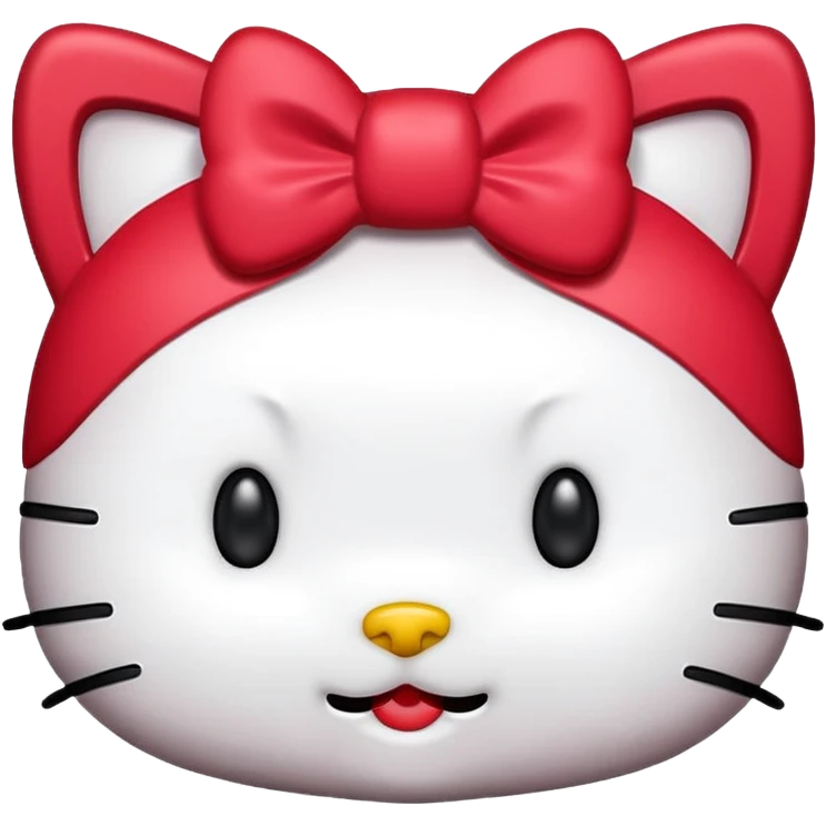Hello Kitty cabeza rojo emoji