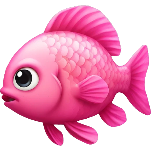 Pink fish  emoji