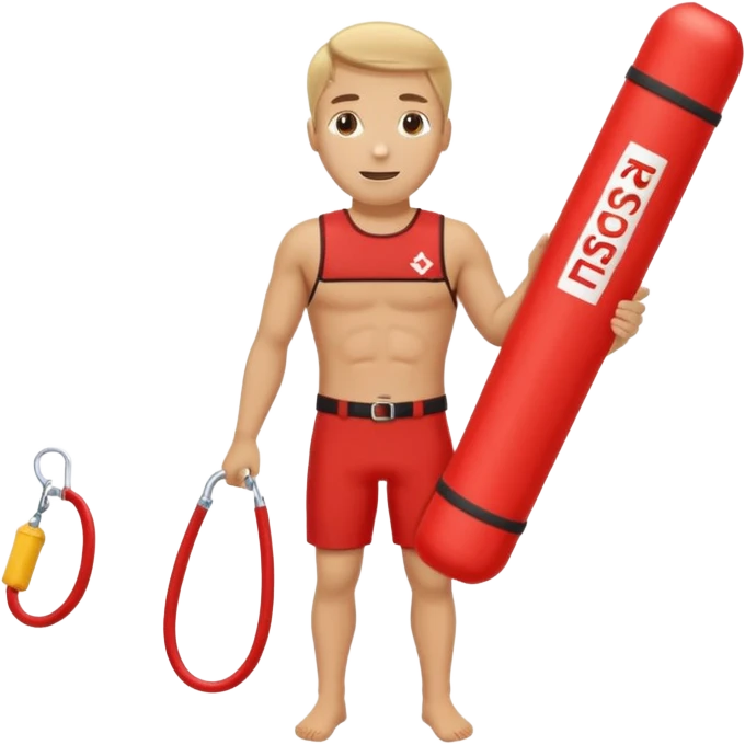 Lifeguard Holding Rescue circle Tube emoji