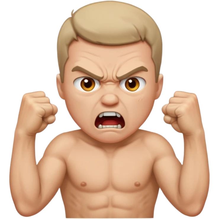 angry shouting man emoji