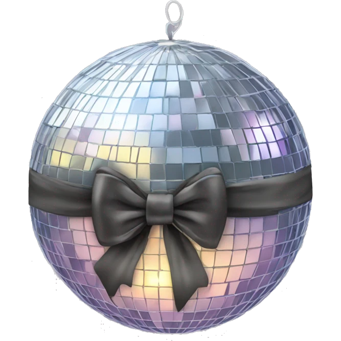 disco ball with bow emoji