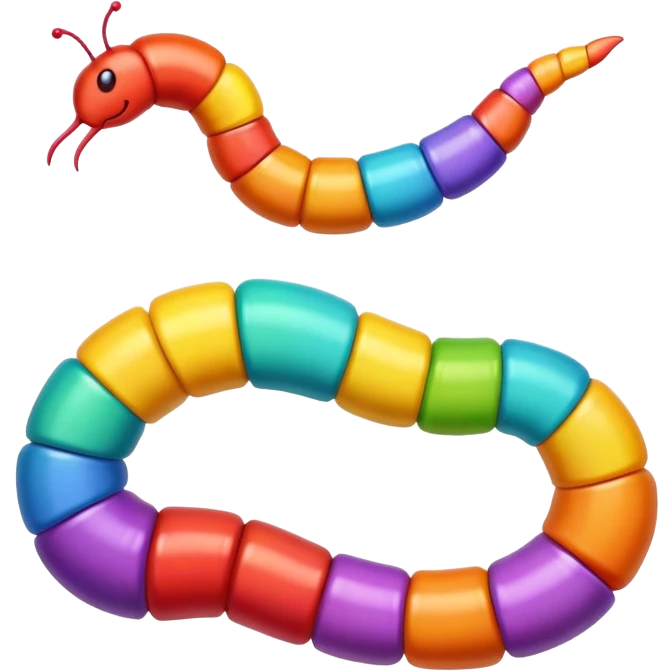 colorful worm emoji