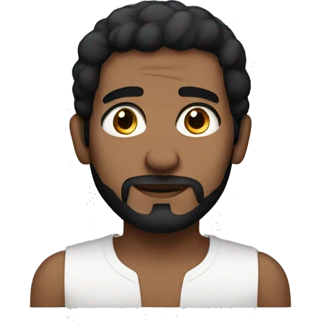 Middle Easter man, modern, black hair emoji