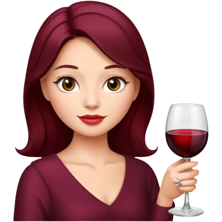 Jennie holding a wine glass emoji