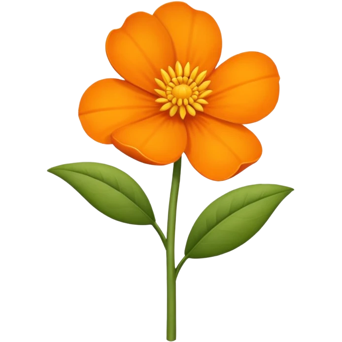 Flor de cempasúchil con tallo emoji