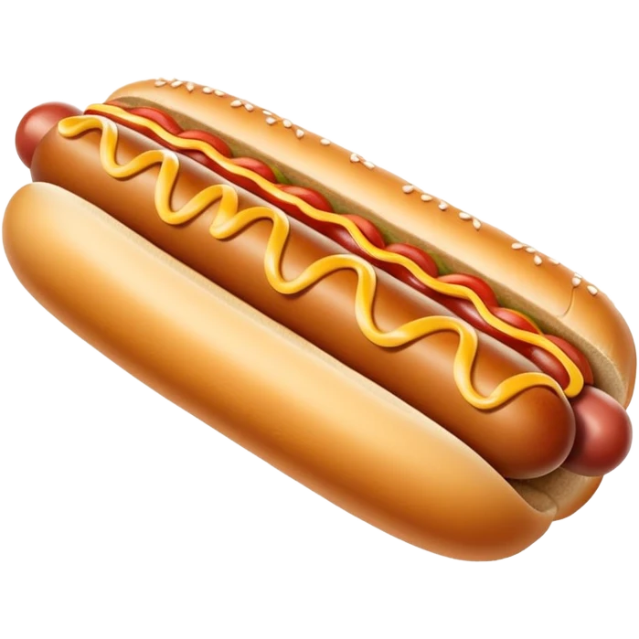 Plain hotdog without any sauce or condiments. Just a sausage in a bun, no ketchup, no mustard, completely dry emoji