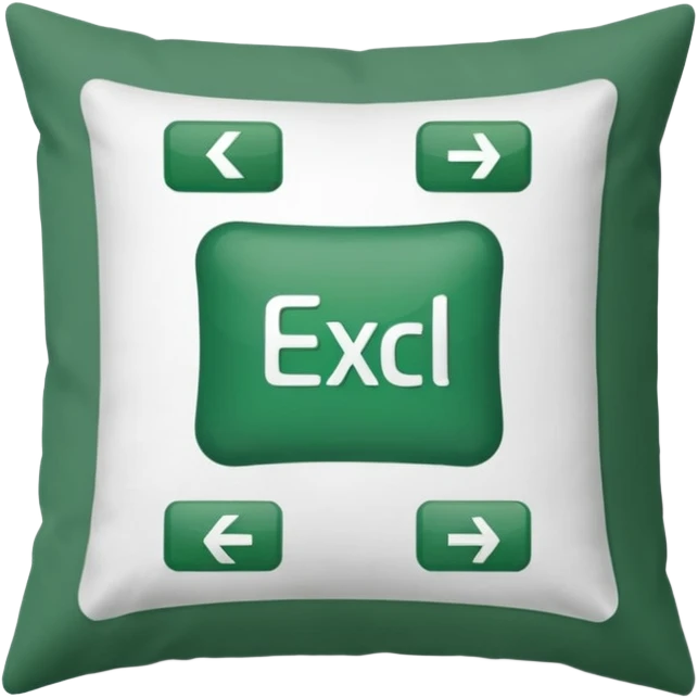 pillow with excel spreadsheet emoji