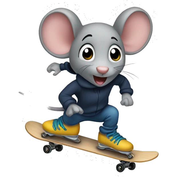 Mouse skating  emoji
