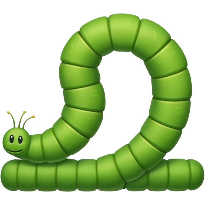 Inchworm with arch emoji