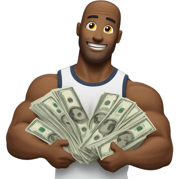 set of arms fanning out a bunch of money (as a flex) emoji