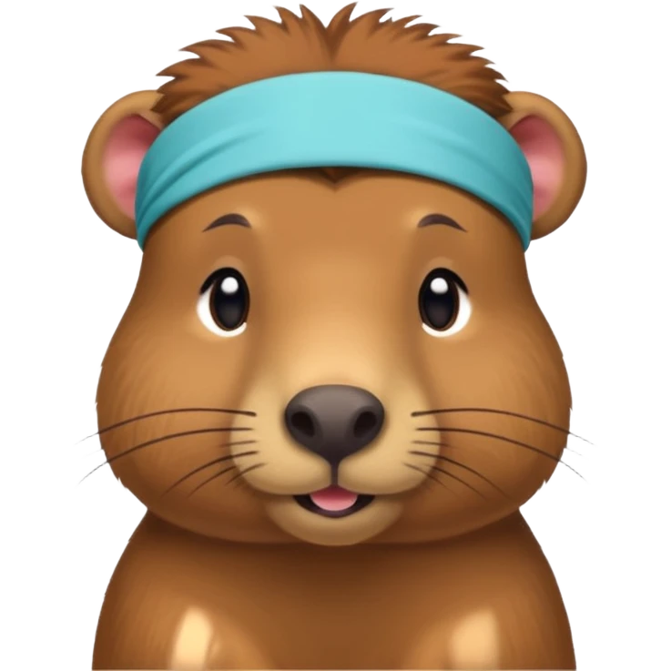 Capybara with headban emoji
