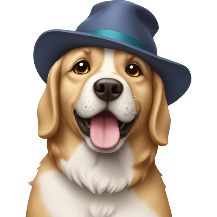 Dog with hat emoji