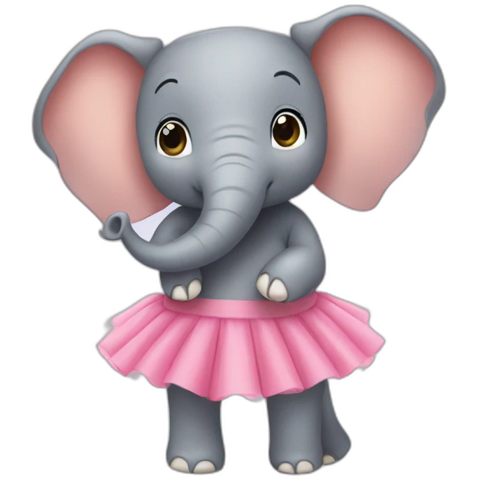 Un elephant en tutu emoji