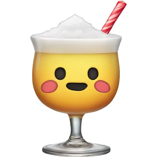 New Year's drink sugar rim emoji
