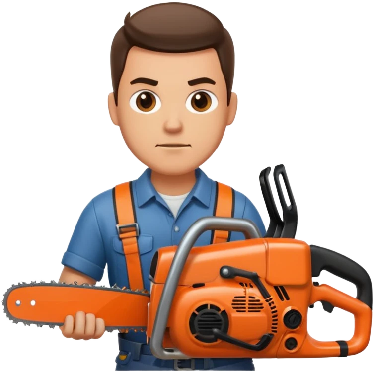 man with a chainsaw emoji