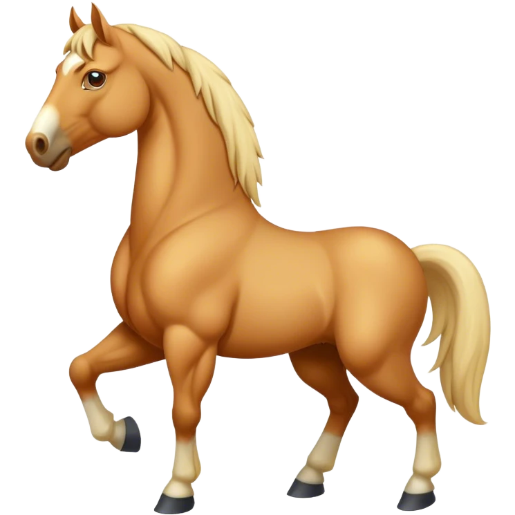Tan horse with body ￼￼ emoji