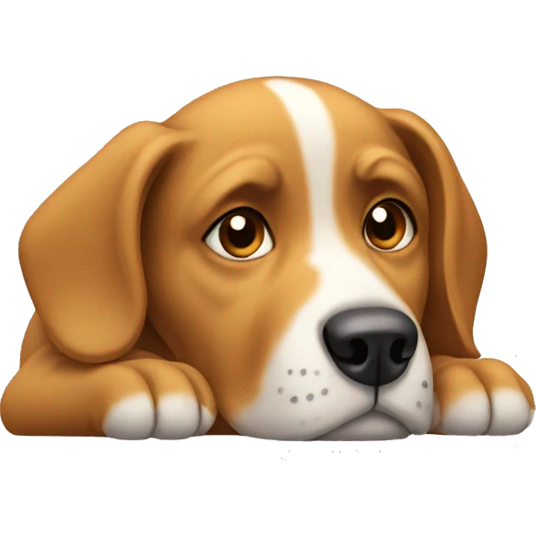 Dog laying down  emoji