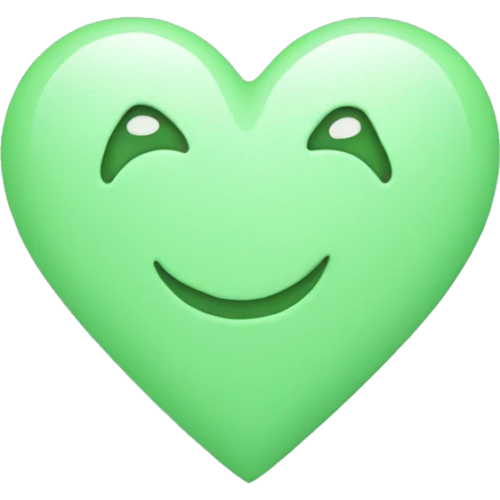 Pastel green heart emoji