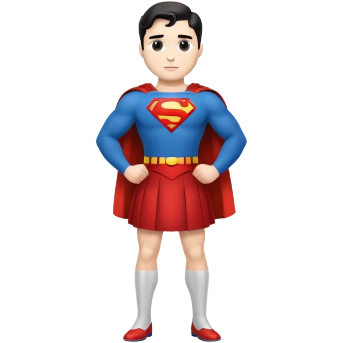 superman with a skirt emoji