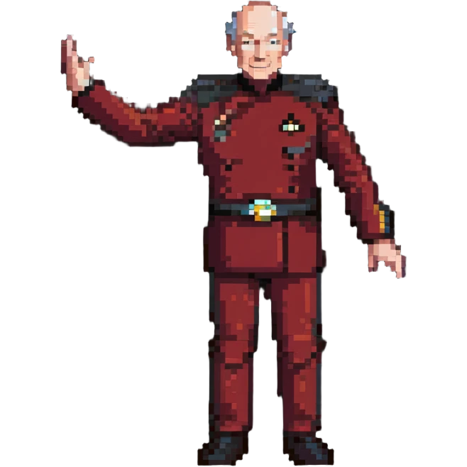 Captain Picard giving the engage command emoji