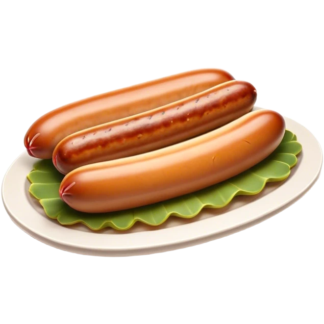 Cinematic Realistic Bratwurst Dish Emoji, showcasing a succulent, grilled sausage with a crispy exterior rendered with lifelike detail and warm, dynamic lighting. emoji