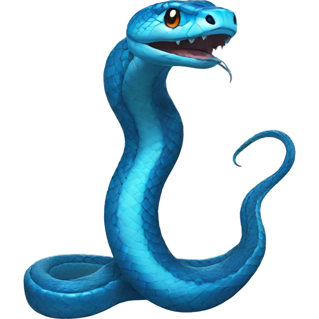Blue snake emoji