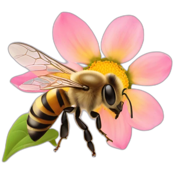 Flower + honeybee emoji
