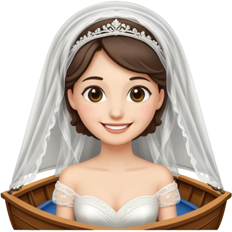Bride on boat  emoji