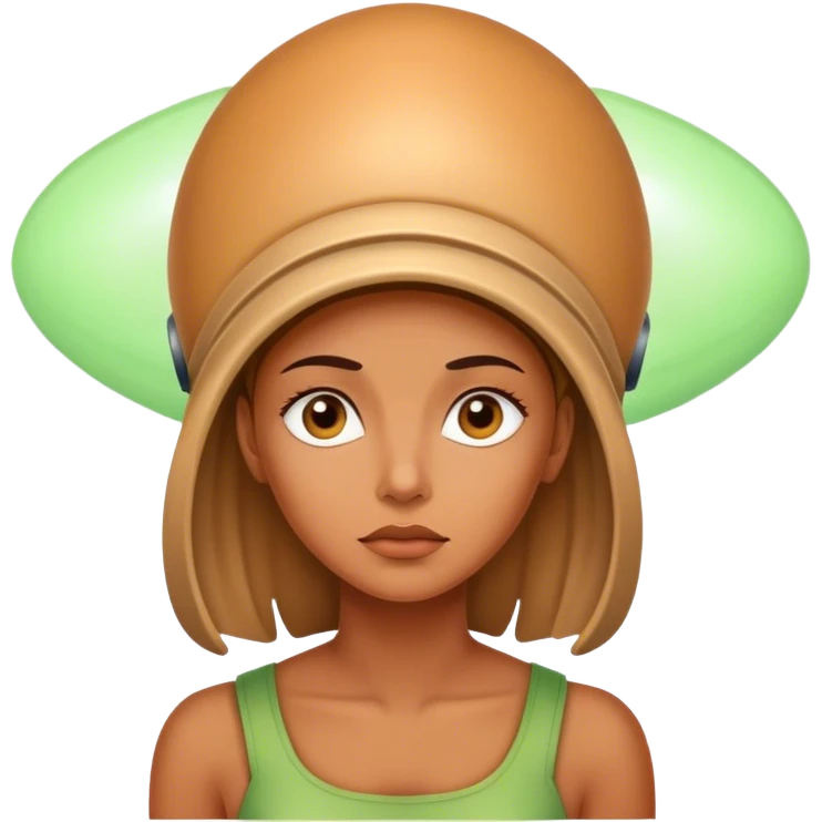 woman thinking about aliens emoji