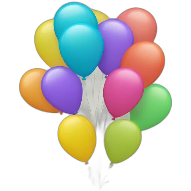 several colored balloons emoji