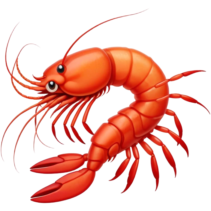 Very angry shrimp emoji