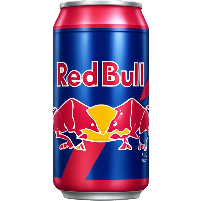 Sugar free Red Bull can energy drink emoji