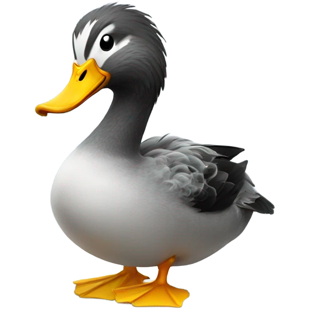 A mad duck with smoke coming out the top emoji
