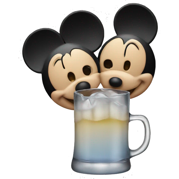 mickey mouse drinking  emoji