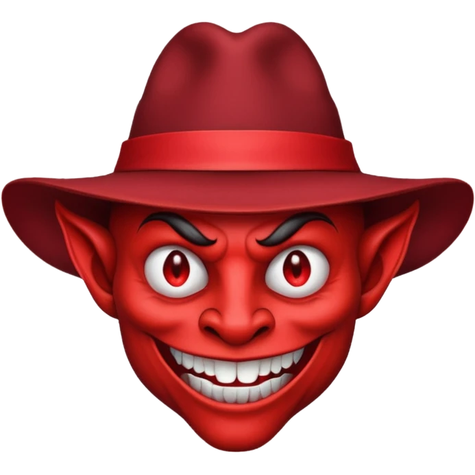 Hatted Devil with red fedora emoji