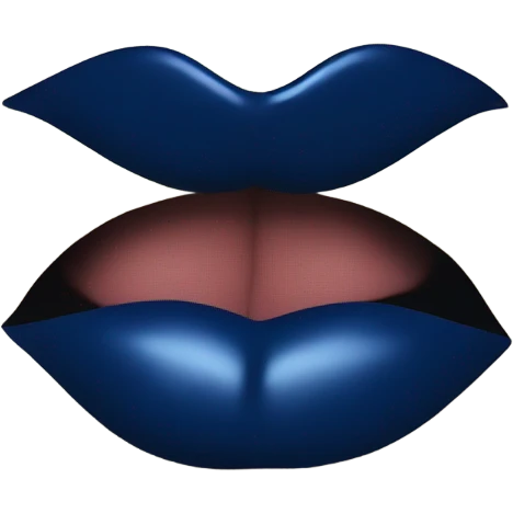 Navy blue kiss emoji