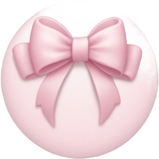 Pastel pink heart with white bow emoji