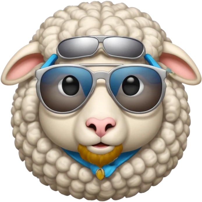  sheep man with sunglasses emoji