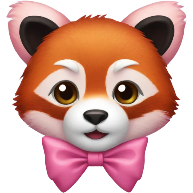 red panda pink bow emoji