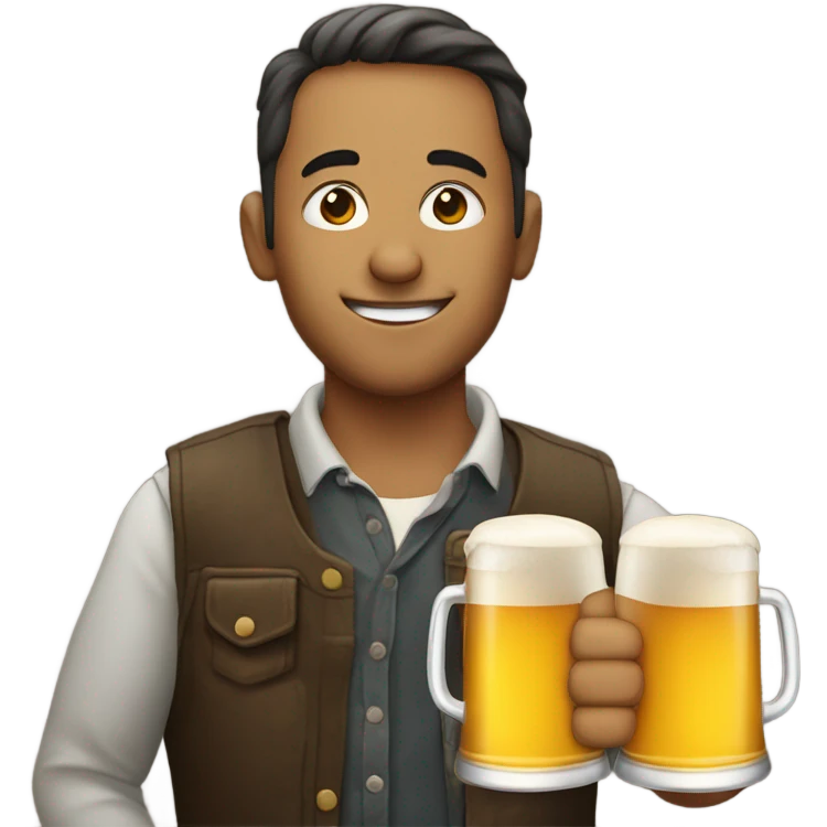 Una persona tomando cerveza emoji
