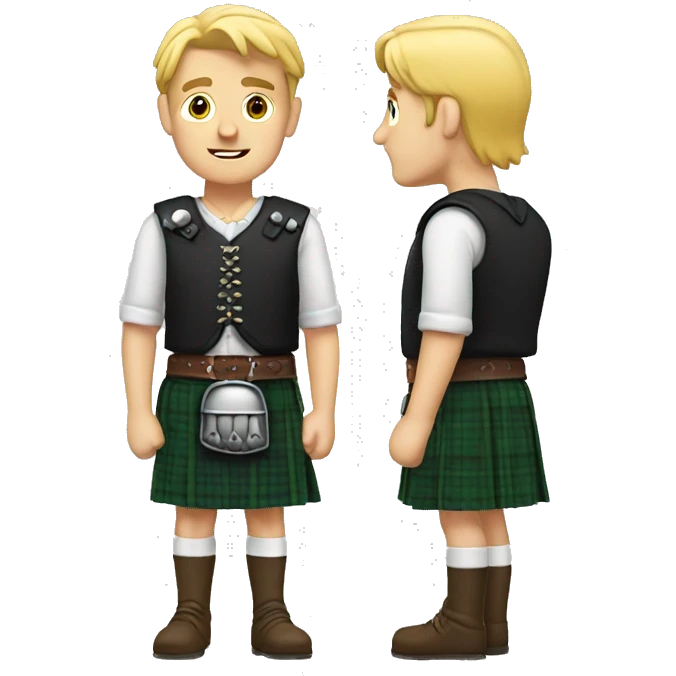 Blonde-scottish-man-with-kilt emoji