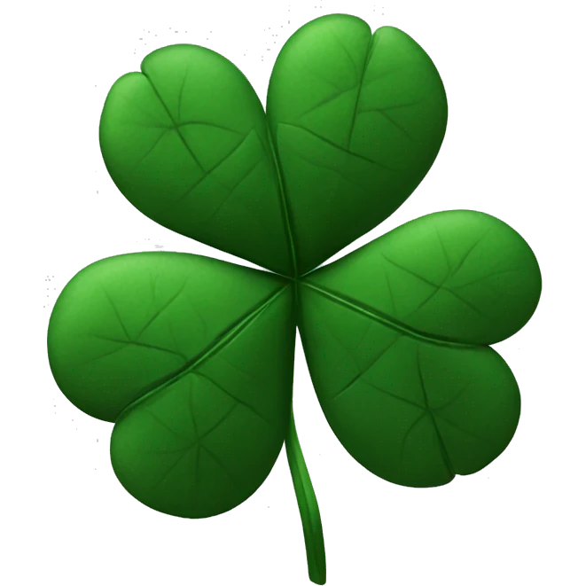 black five leaf clover emoji