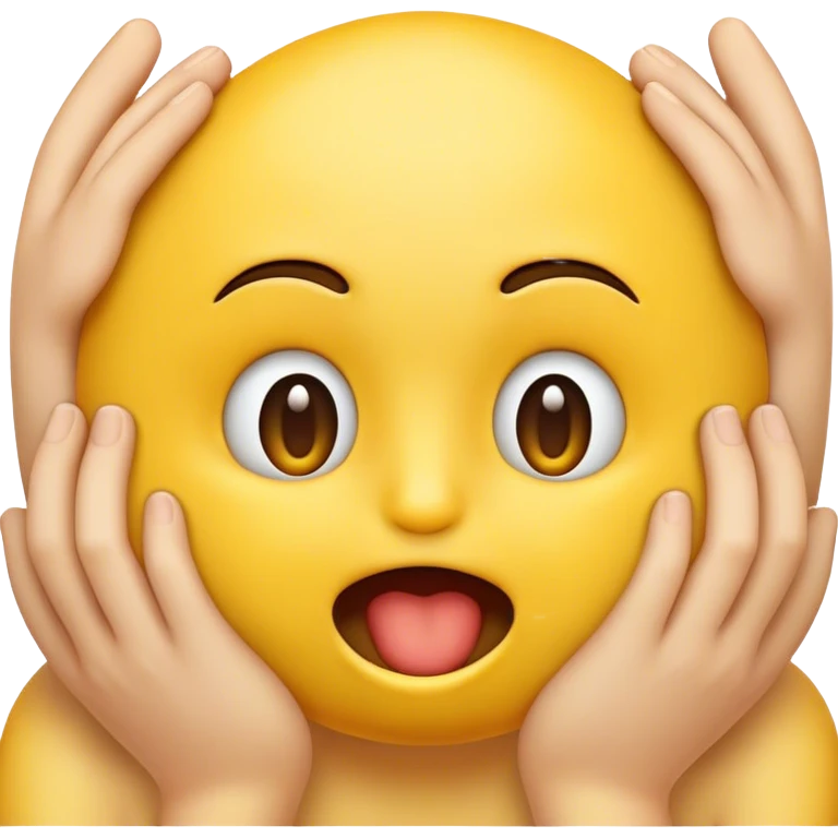Emoji with little hands coming out of its mouth emoji