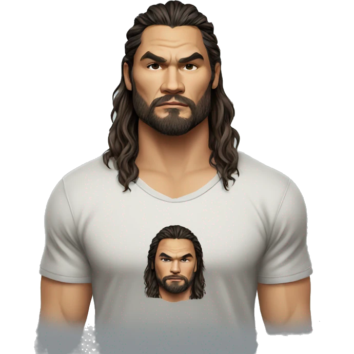 realistic jason momoa wearing tee emoji
