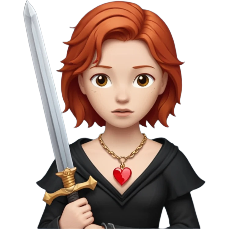🧑‍🦰+⚔️+💔 emoji