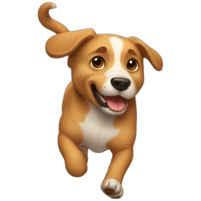 Perro nadando panza arriba emoji
